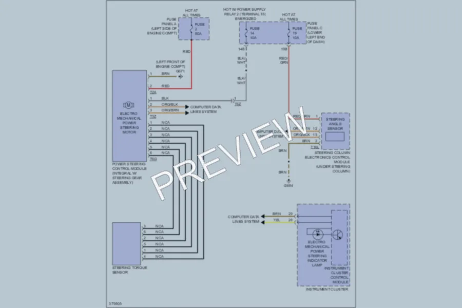 2012 Volkswagen Tiguan Electronic Power Steering wiring diagram preview