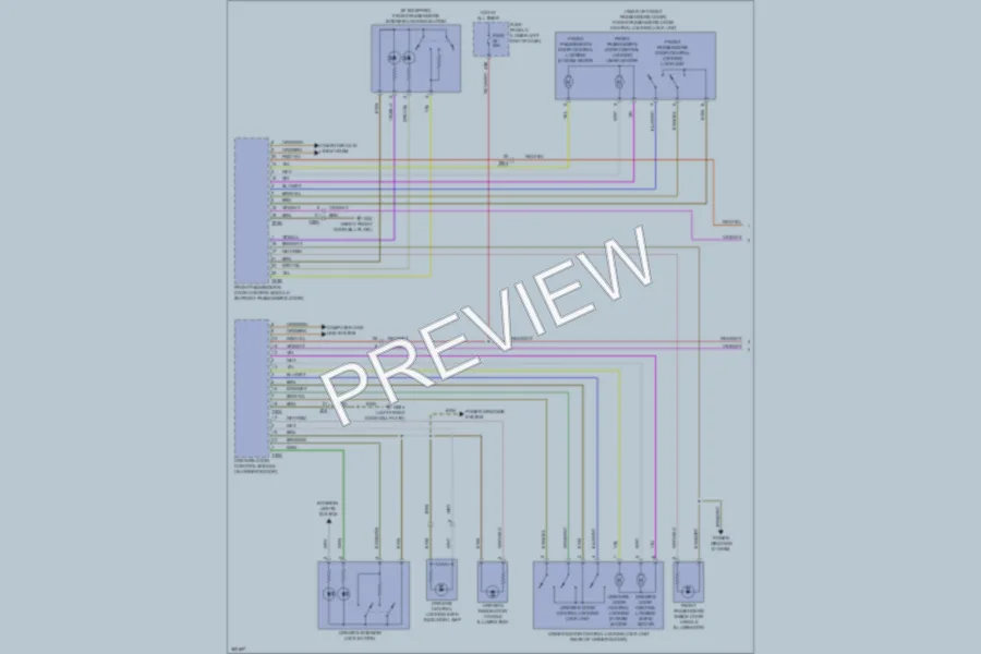 2012 Volkswagen Tiguan Power Door Locks wiring diagram preview