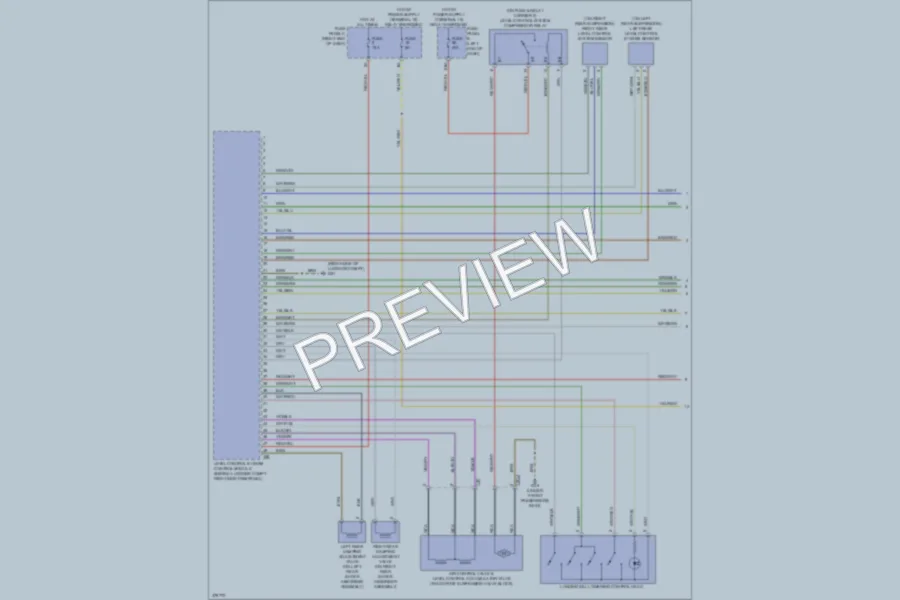 2012 Volkswagen Touareg Electronic Suspension wiring diagram preview