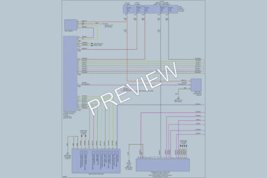 2012 Volkswagen Touareg Headlights wiring diagram preview