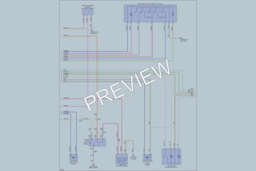 2012 Volkswagen Touareg Power Door Locks wiring diagram preview