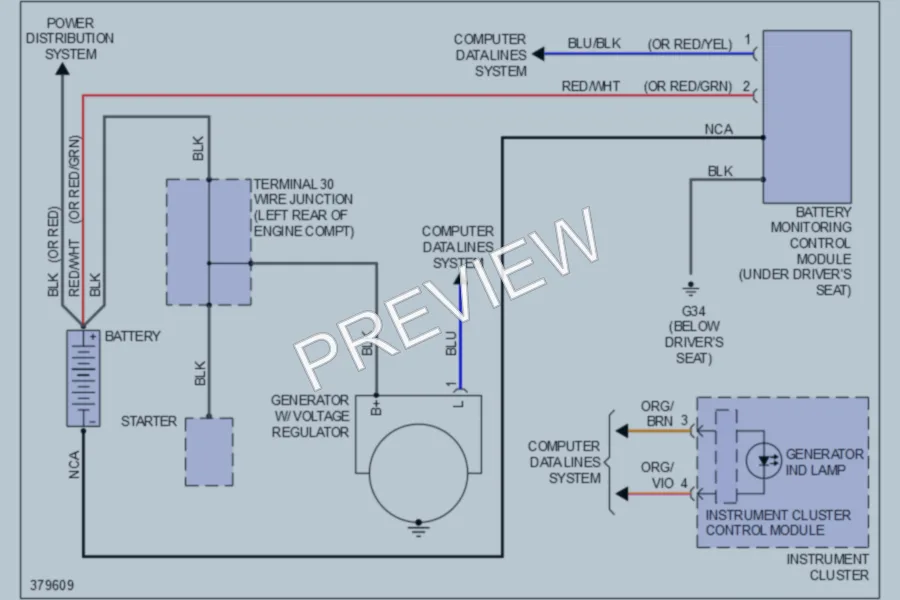 2012 Volkswagen Touareg Starting Charging wiring diagram preview