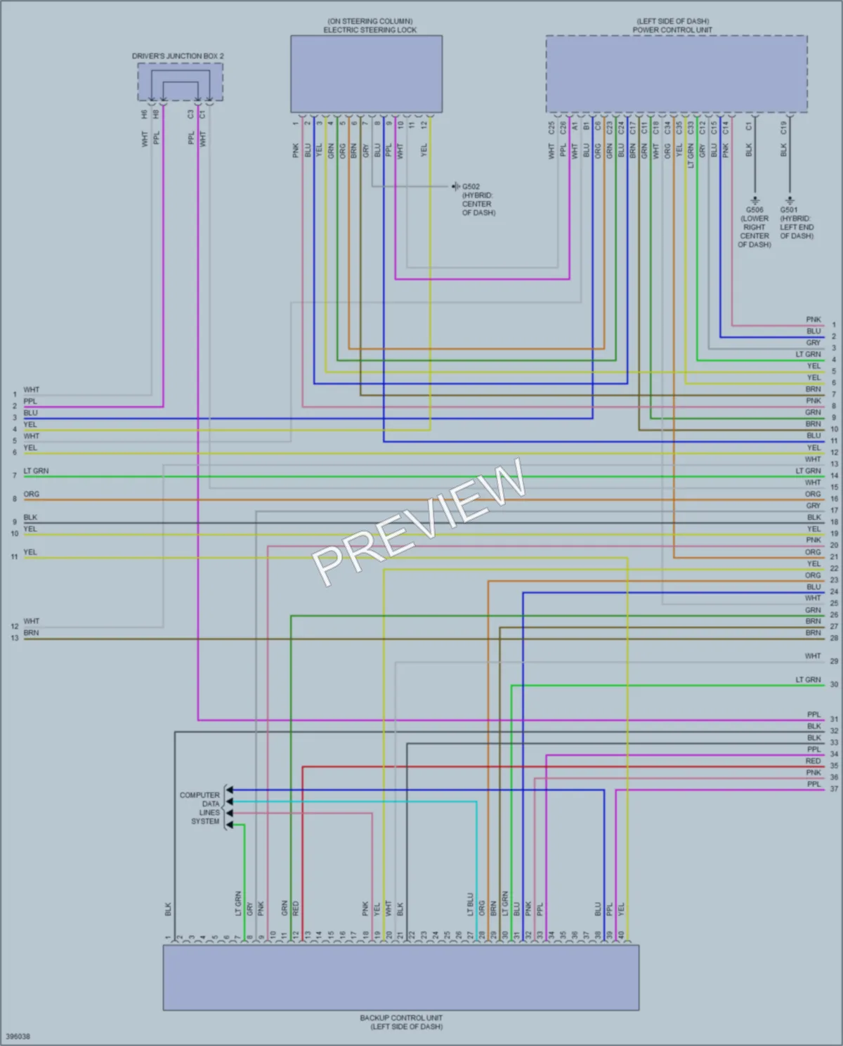 2013 Acura ILX Anti Theft wiring diagram preview