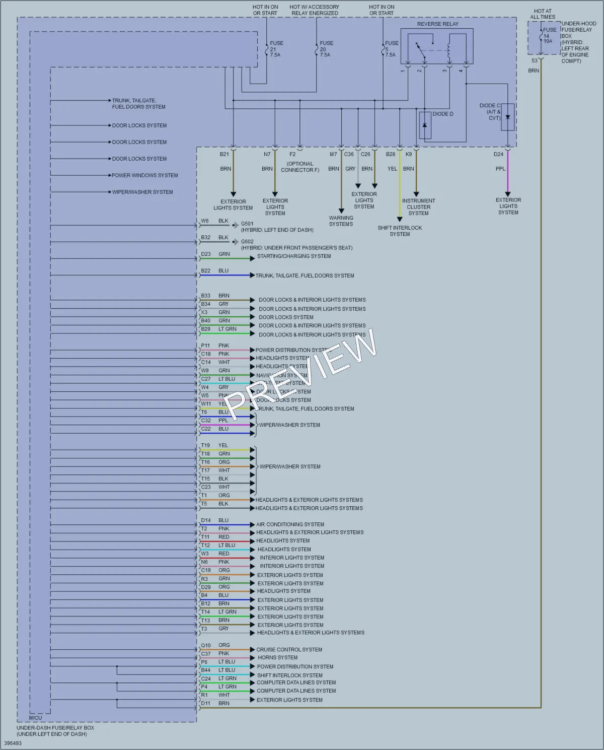 2013 Acura ILXHybrid Body Control Modules wiring diagram preview