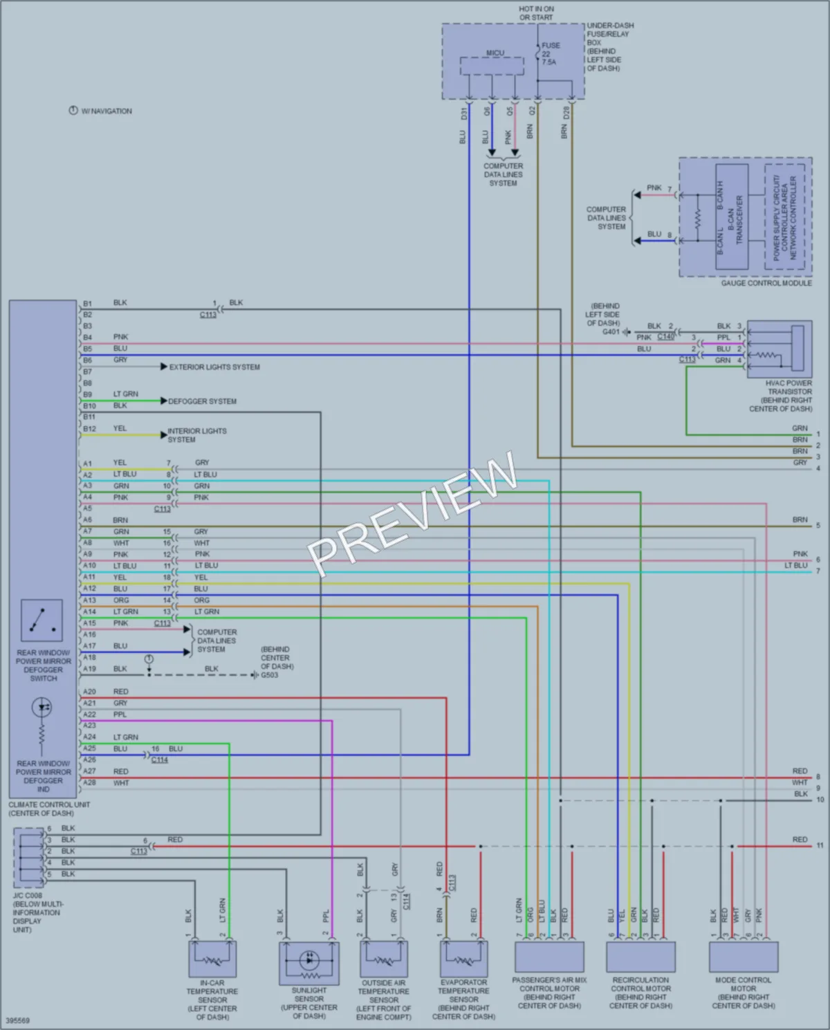 2013 Acura RDX Air Conditioning wiring diagram preview
