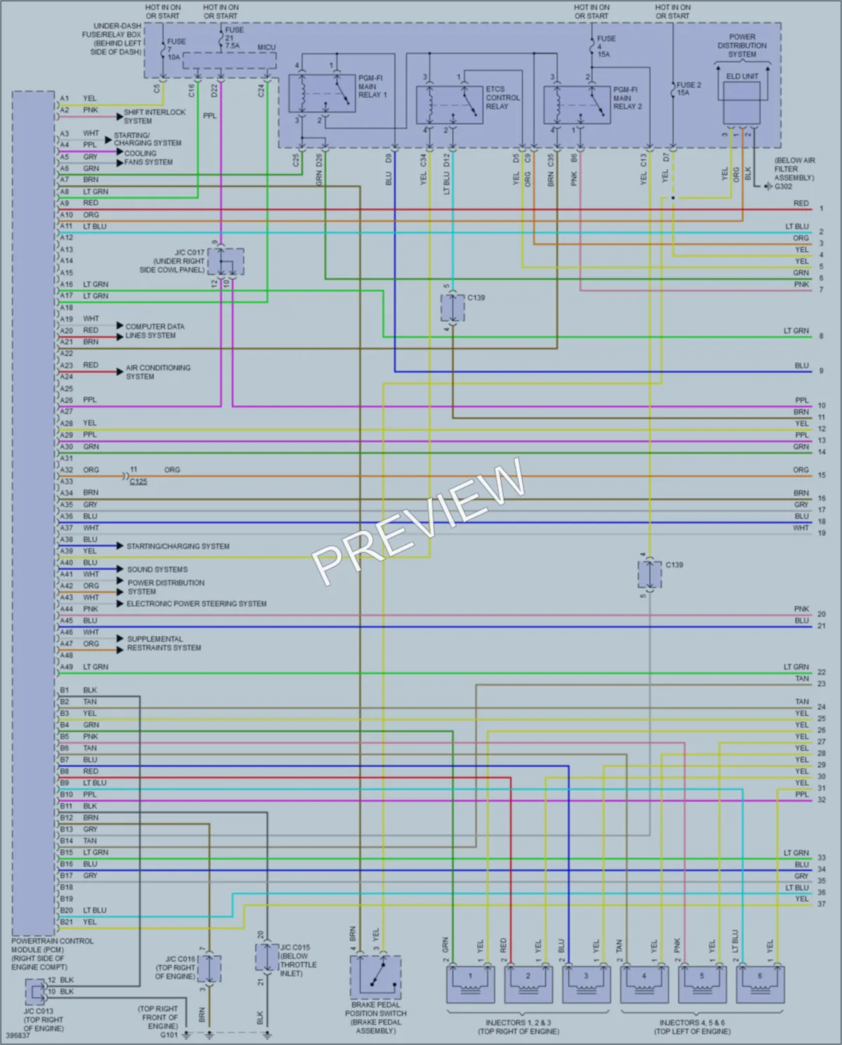 2013 Acura RDX Engine Performance wiring diagram preview