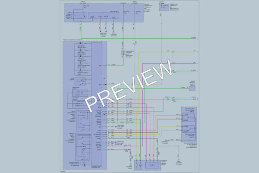 2013 Acura ZDX Power Windows wiring diagram preview