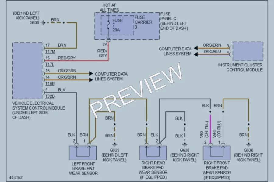 2013 Audi A4 Warning Systems wiring diagram preview