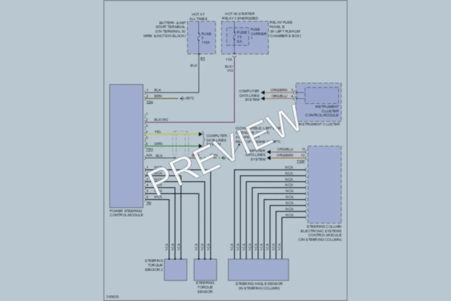 2013 Audi A5 Electronic Power Steering wiring diagram preview