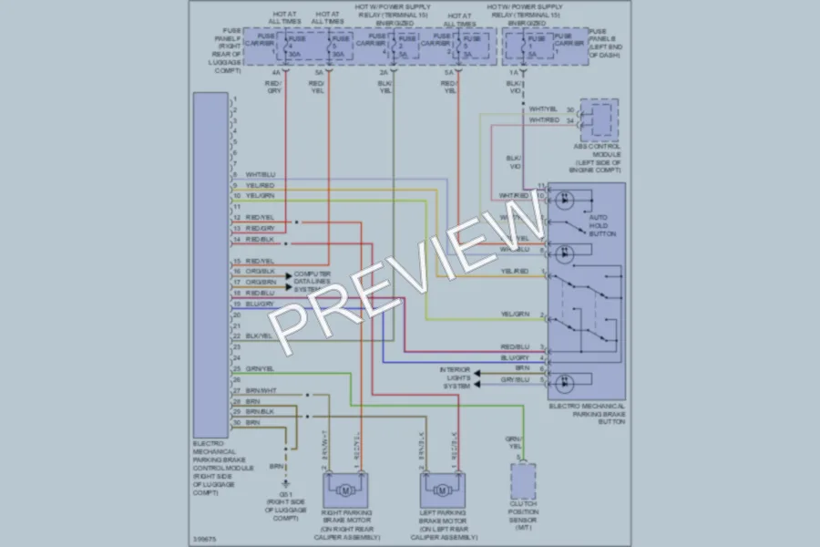 2013 Audi A6 Shift Interlock wiring diagram preview