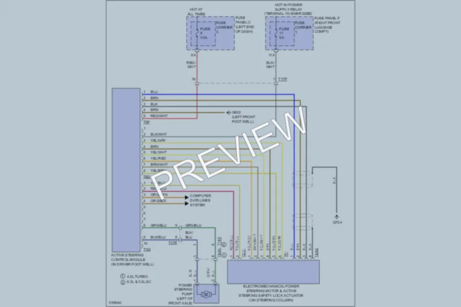 2013 Audi A8L Electronic Power Steering wiring diagram preview