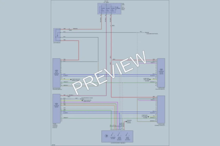 2013 Audi A8L Power Top Sunroof wiring diagram preview