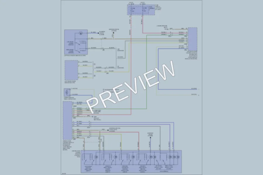 2013 Audi A8L Power Windows wiring diagram preview