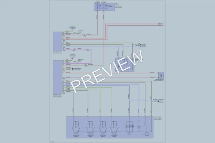 2013 Audi Q5hybrid Power Windows wiring diagram preview