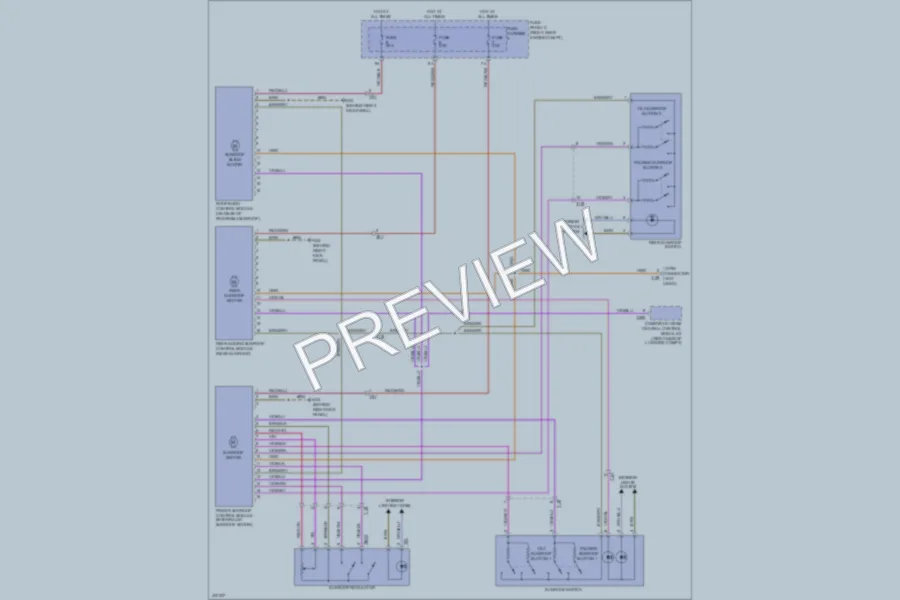 2013 Audi Q7 Power Top Sunroof wiring diagram preview