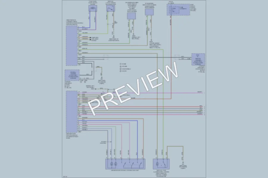2013 Audi RS5 Power Door Locks wiring diagram preview