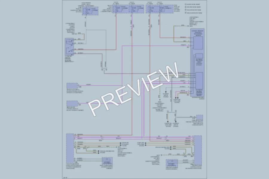 2013 Audi RS5 Power Mirrors wiring diagram preview