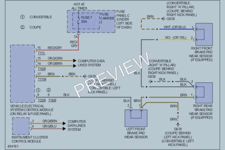 2013 Audi RS5 Warning Systems wiring diagram preview