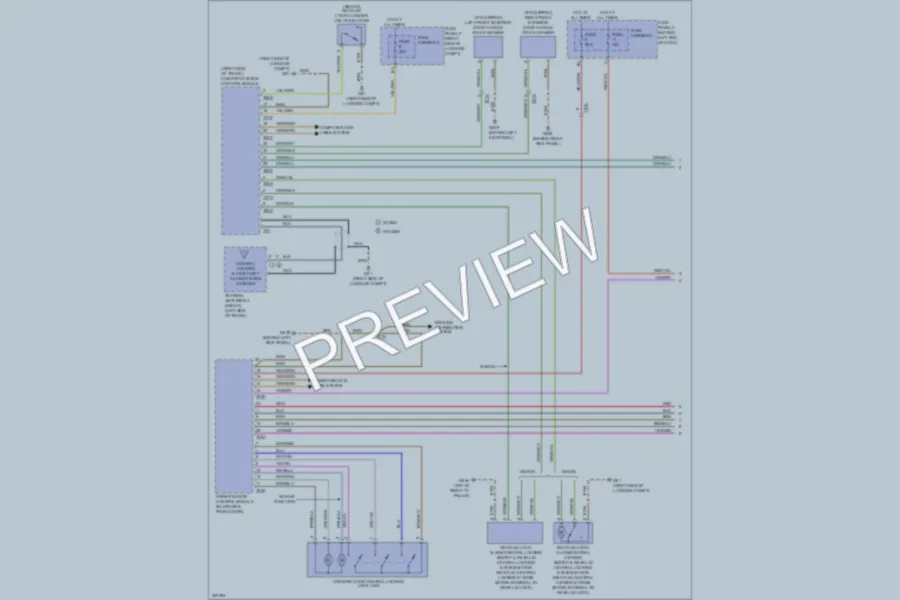 2013 Audi S4 Power Door Locks wiring diagram preview
