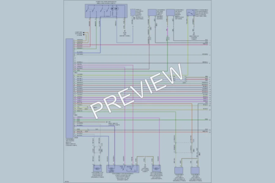 2013 Audi S5 Power Top Sunroof wiring diagram preview