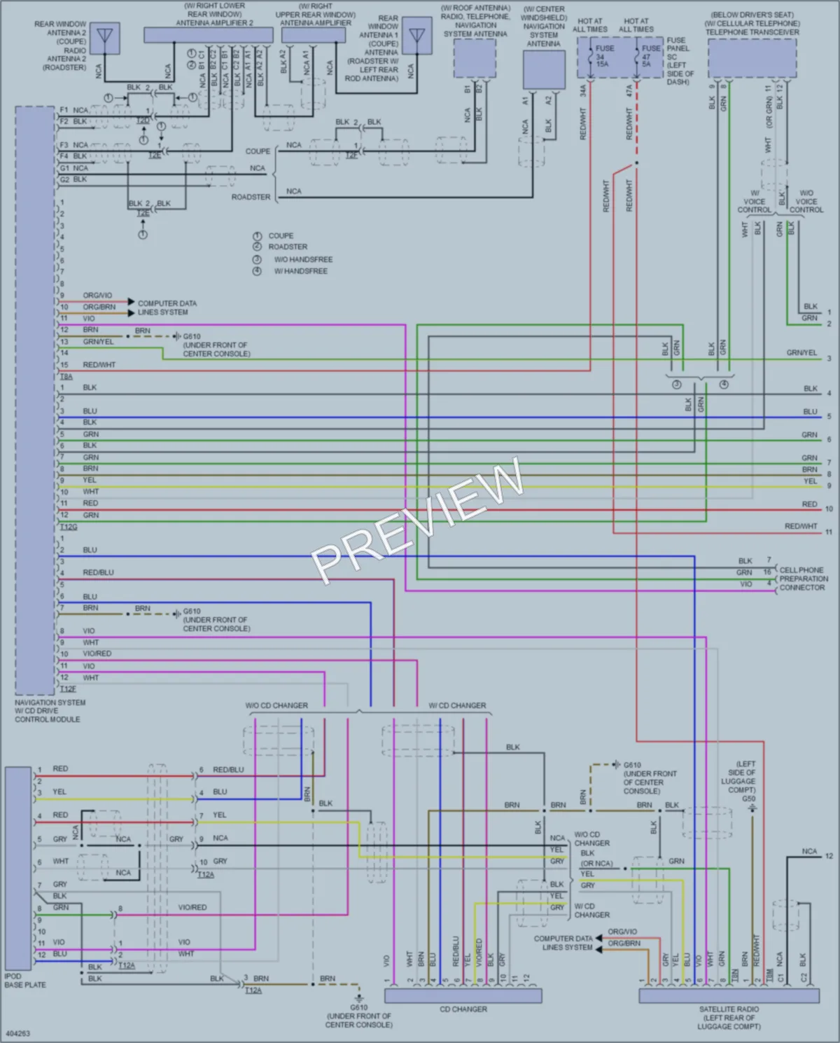2013 Audi TT Navigation wiring diagram preview