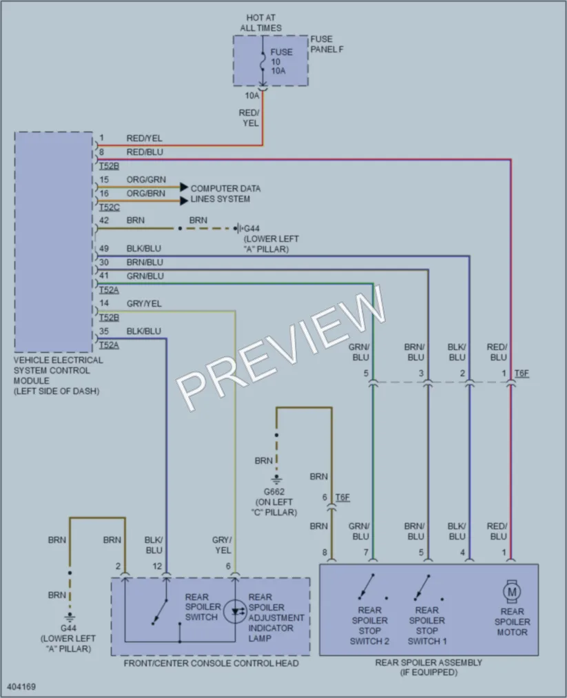 2013 Audi TTS Active Bodyworks wiring diagram preview