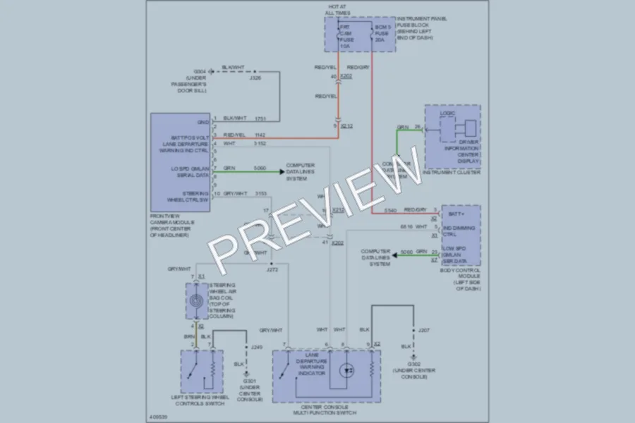 2013 Buick Encore Navigation wiring diagram preview