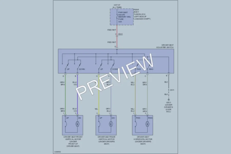 2013 Buick Encore Power Seats wiring diagram preview