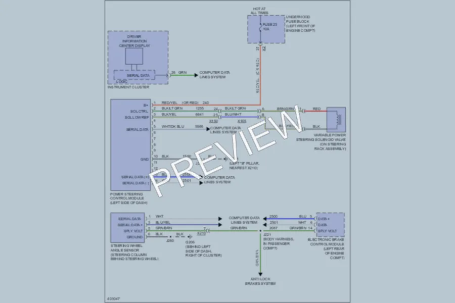 2013 Buick Regal Electronic Power Steering wiring diagram preview