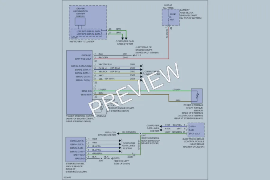 2013 Buick Verano Electronic Power Steering wiring diagram preview