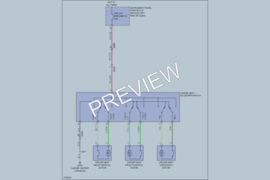 2013 Buick Verano Power Seats wiring diagram preview