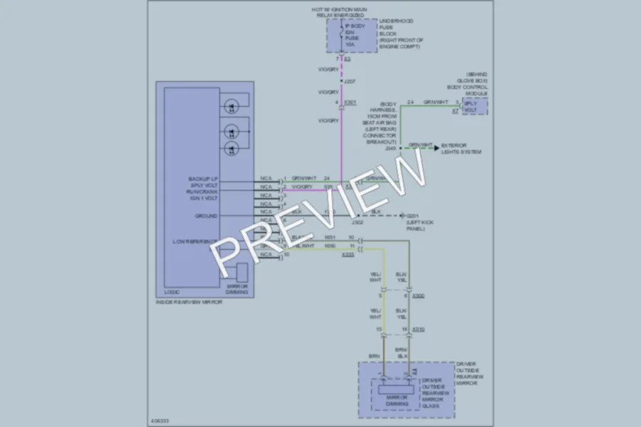 2013 Cadillac ATS Power Mirrors wiring diagram preview