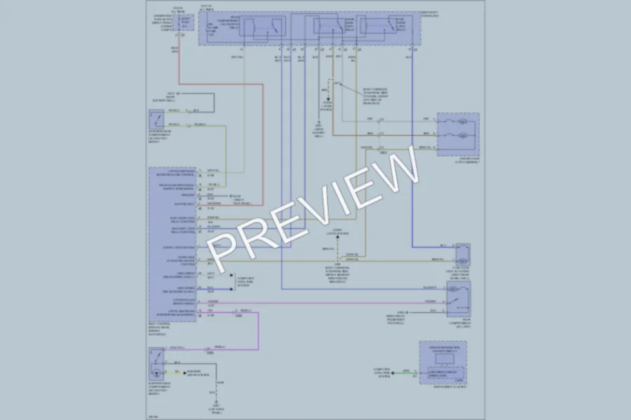 2013 Cadillac ATS Trunk Tailgate Fuel Door wiring diagram preview