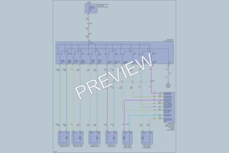 2013 Cadillac XTS Power Seats wiring diagram preview