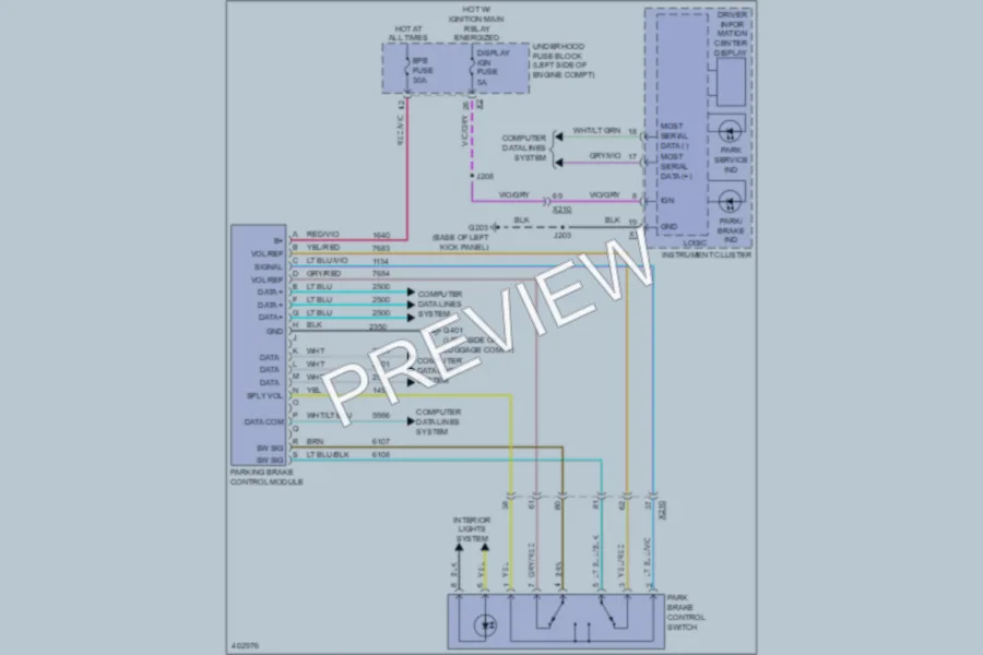 2013 Cadillac XTS Shift Interlock wiring diagram preview