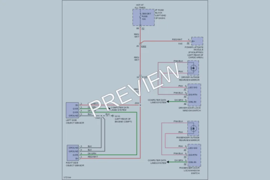 2013 Chevrolet Avalanche Navigation wiring diagram preview