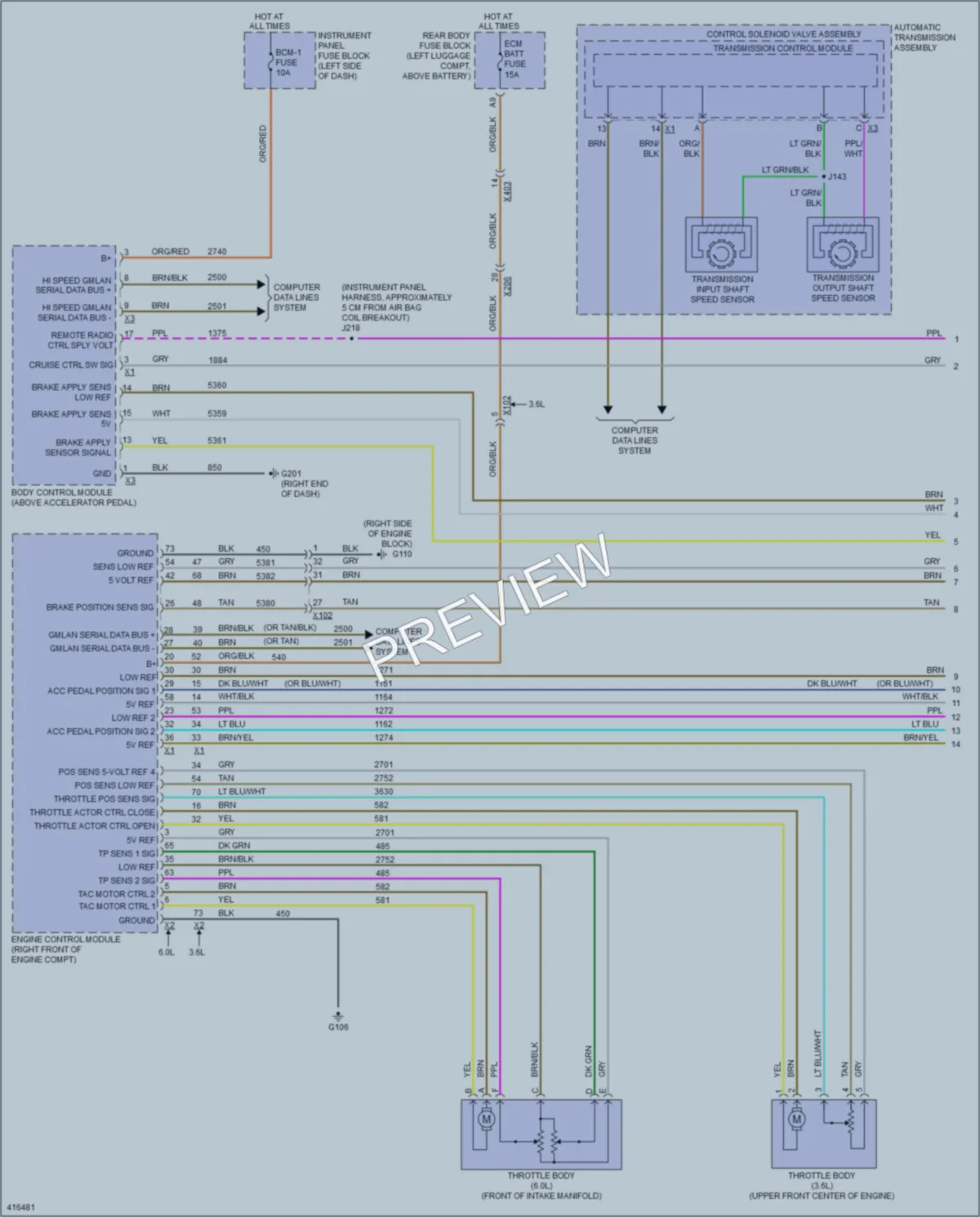 2013 Chevrolet Caprice Cruise Control wiring diagram preview