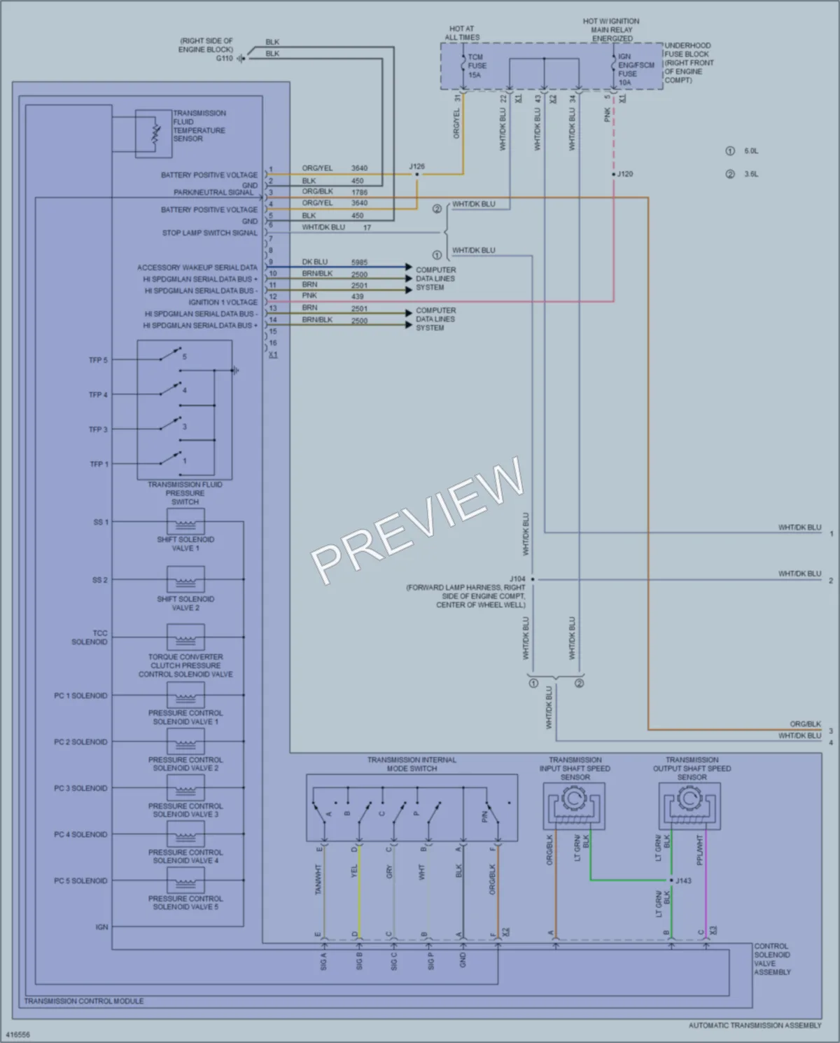 2013 Chevrolet Caprice Transmission wiring diagram preview