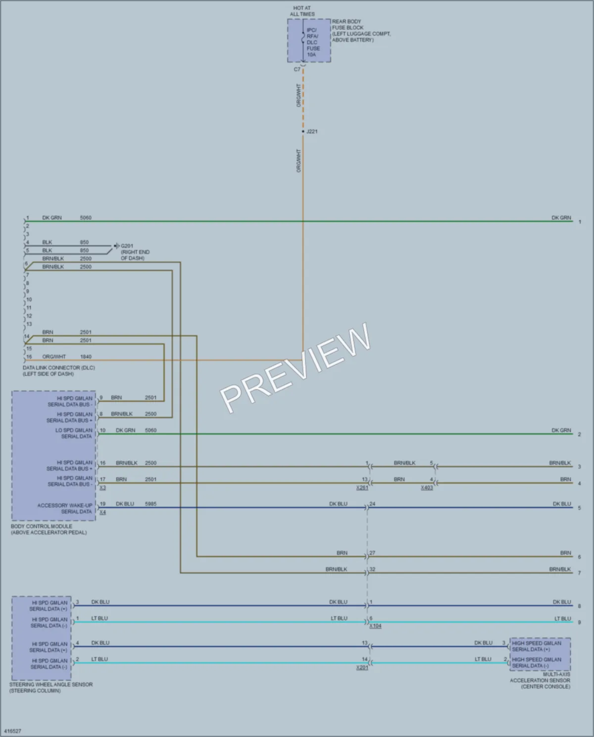 2013 Chevrolet CapricePPV Computer Data Lines wiring diagram preview