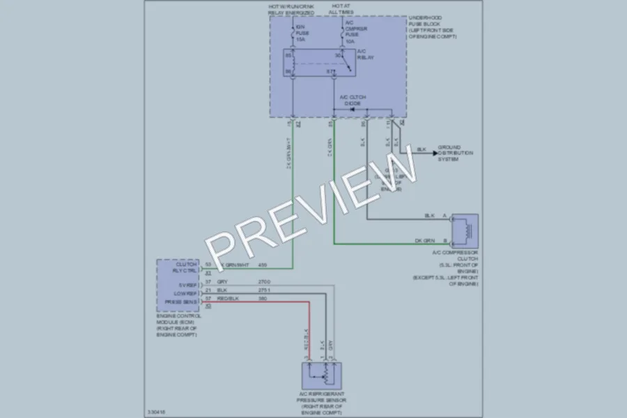 2013 Chevrolet Colorado Air Conditioning wiring diagram preview