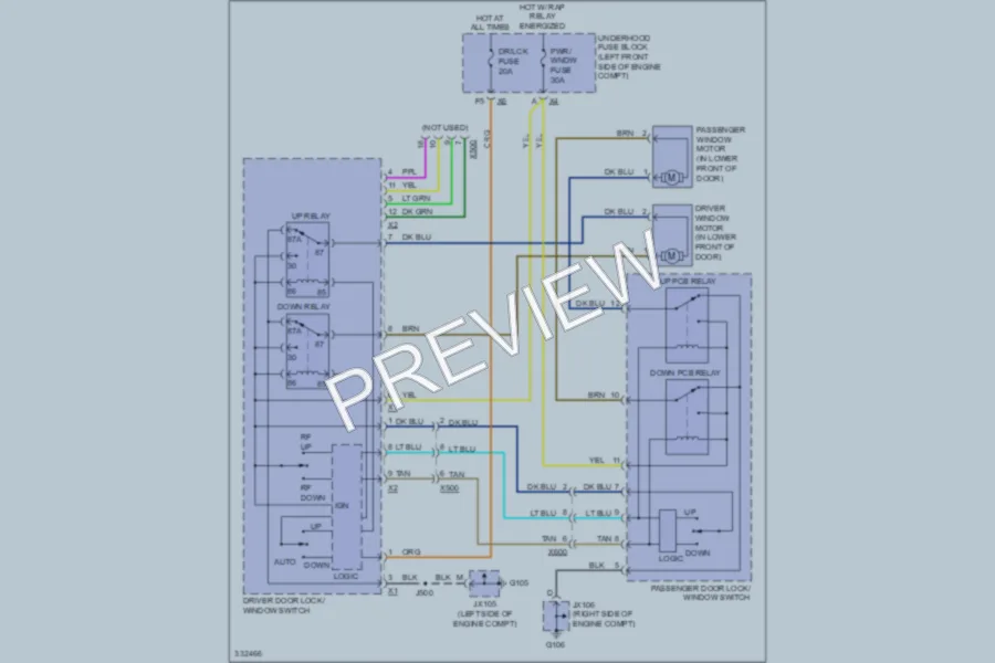 2013 Chevrolet Colorado Power Windows wiring diagram preview
