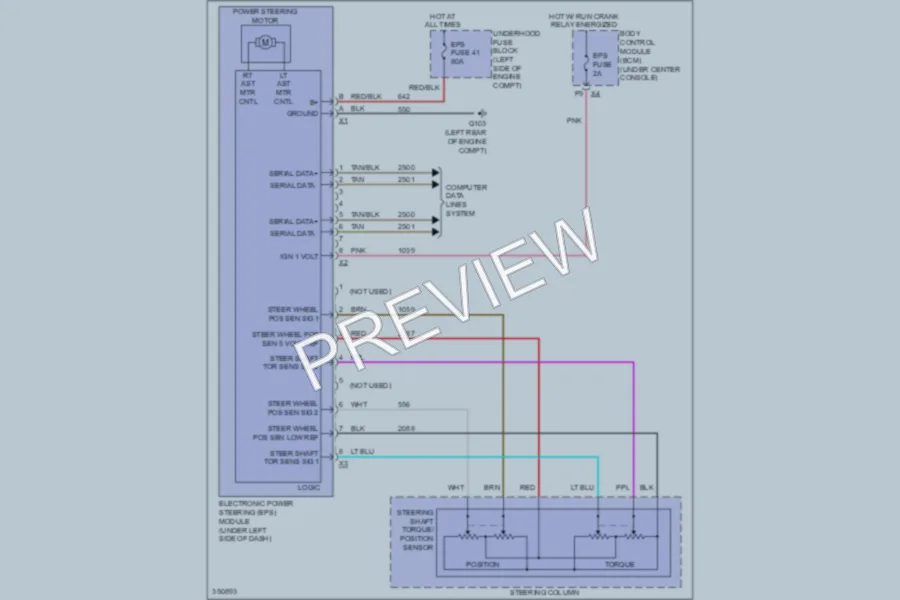 2013 Chevrolet Malibu Electronic Power Steering wiring diagram preview