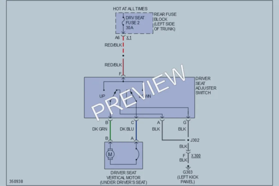 2013 Chevrolet Malibu Power Seats wiring diagram preview