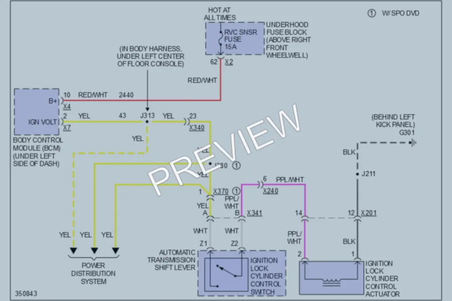 2013 Chevrolet Traverse Shift Interlock wiring diagram preview