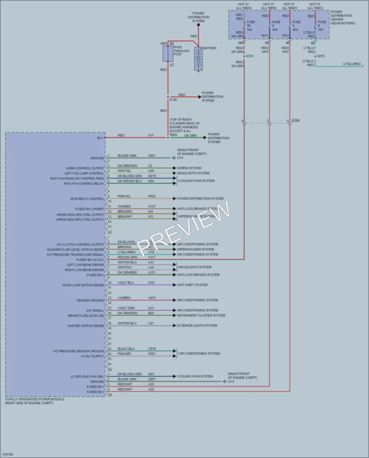 2013 Dodge Challenger Body Control Modules wiring diagram preview
