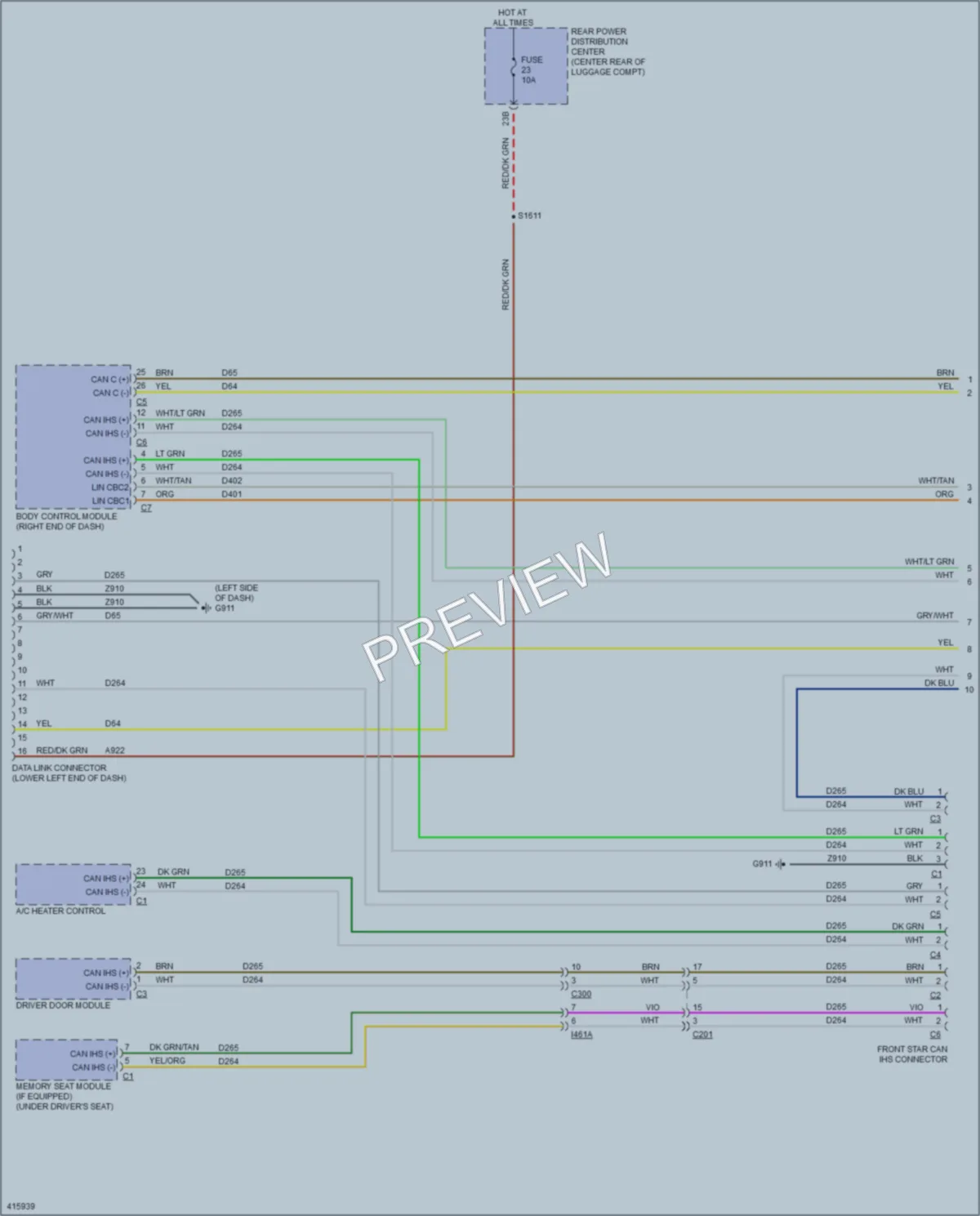 2013 Dodge Charger Computer Data Lines wiring diagram preview