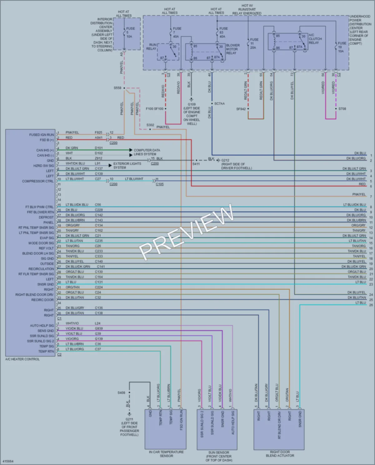 2013 Dodge Dart Air Conditioning wiring diagram preview