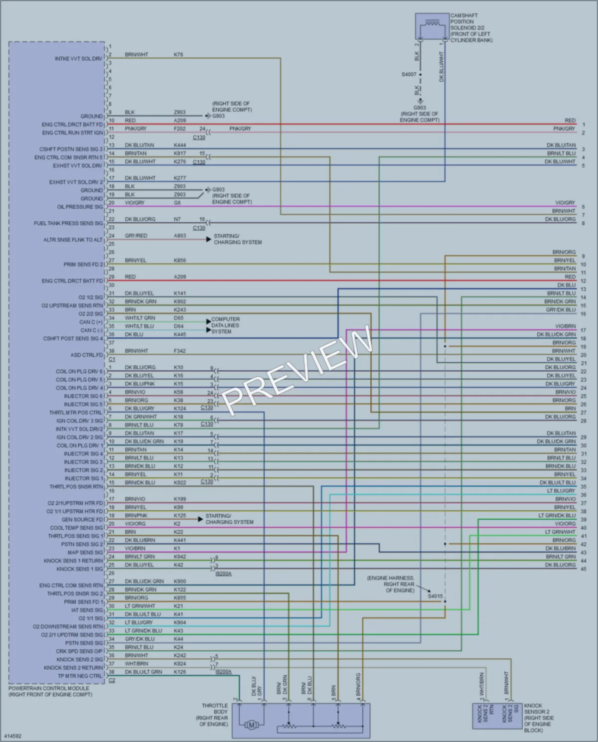 2013 Dodge Durango Engine Performance wiring diagram preview
