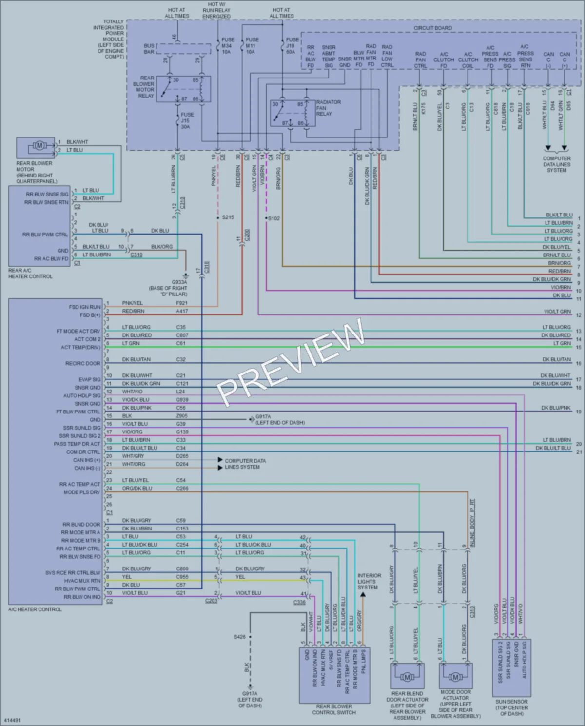 2013 Dodge GrandCaravan Air Conditioning wiring diagram preview
