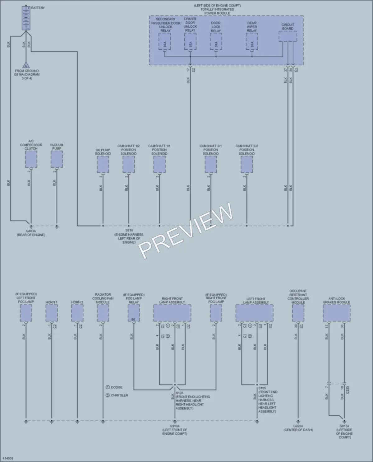 2013 Dodge GrandCaravan Ground Distribution wiring diagram preview